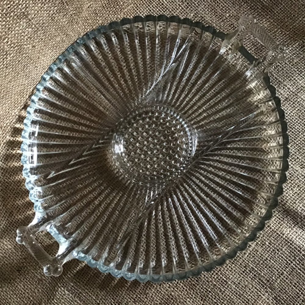 Large Party Tray / Platter by JEANETTE GLASS VTG